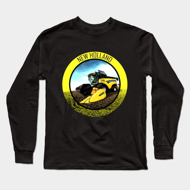 New Holland simple agriculture design Long Sleeve T-Shirt by WOS